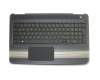 HP Pavilion 15-au000 Original Tastatur inkl. Topcase DE (deutsch) schwarz/schwarz