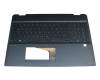 HP Spectre x360 15-df0000 Original Tastatur inkl. Topcase DE (deutsch) schwarz/blau mit Backlight