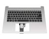 HQ21012818007 Original Huaqin Tastatur inkl. Topcase DE (deutsch) schwarz/silber mit Backlight