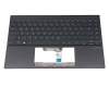 HQ21013183007 Original Asus Tastatur inkl. Topcase DE (deutsch) schwarz/schwarz mit Backlight