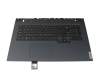 JWINJ Original Lenovo Tastatur inkl. Topcase US (englisch) schwarz/blau mit Backlight