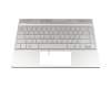 L19542-041 Original HP Tastatur inkl. Topcase DE (deutsch) silber/silber mit Backlight