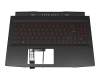 MSI GF66 11UC/11UD/11SC (MS-1582) Original Tastatur inkl. Topcase DE (deutsch) schwarz/rot/schwarz mit Backlight