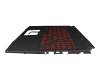 MSI GF66 11UE (MS-1581) Original Tastatur inkl. Topcase DE (deutsch) schwarz/rot/schwarz mit Backlight