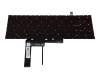 MSI GF76 11UCX/11UC/11UCK (MS-17L2) Original Tastatur DE (deutsch) schwarz mit Backlight (Backlight rot)