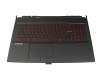 MSI GL75 Leopard 10SFK/10SFSK (MS-17E7) Tastatur inkl. Topcase DE (deutsch) schwarz/schwarz mit Backlight