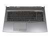 MSI GP75 9SD/9SF (MS-17E2) Original Tastatur inkl. Topcase DE (deutsch) schwarz/grau mit Backlight