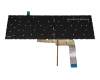 MSI Katana GF66 11UG (MS-1581) Original Tastatur DE (deutsch) schwarz mit Backlight (Backlight rot)