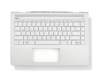 NSK-XCBBC Original HP Tastatur inkl. Topcase DE (deutsch) silber/silber mit Backlight