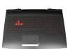 NSK-XH0BG Original HP Tastatur inkl. Topcase DE (deutsch) schwarz/rot/schwarz mit Backlight 150W