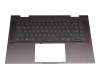 NSK-XY0BW GR Original HP Tastatur inkl. Topcase DE (deutsch) schwarz/schwarz mit Backlight