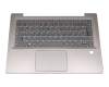 PC4CPB-GE Original Lenovo Tastatur inkl. Topcase DE (deutsch) grau/bronze mit Backlight (ohne Fingerprint)