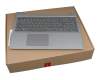 PC5CP-GR Original Lenovo Tastatur inkl. Topcase DE (deutsch) dunkelgrau/silber