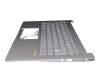 PK132WG1C13 Original Acer Tastatur inkl. Topcase DE (deutsch) silber/silber mit Backlight