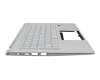 PK1334G1G00 Original Acer Tastatur inkl. Topcase US (englisch) silber/silber mit Backlight
