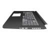 PK133AU1B14 Original Acer Tastatur inkl. Topcase CH (schweiz) schwarz/weiß/schwarz mit Backlight