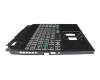 PK133MQ2B00 Original Acer Tastatur inkl. Topcase US (englisch) schwarz/weiß/schwarz mit Backlight