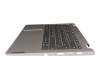 ST61D66408 Original Lenovo Tastatur inkl. Topcase DE (deutsch) schwarz/grau mit Backlight