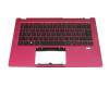 T023C2 Tastatur inkl. Topcase DE (deutsch) schwarz/rot mit Backlight