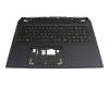 T106C1 Tastatur inkl. Topcase DE (deutsch) schwarz/schwarz mit Backlight
