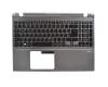 T5581G Tastatur inkl. Topcase DE (deutsch) schwarz/silber mit Backlight