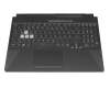 TSGAA00X506000 Original Asus Tastatur inkl. Topcase DE (deutsch) schwarz/transparent/schwarz mit Backlight