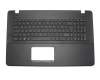 Tastatur (DE) schwarz/schwarz - ohne Touchpad für Asus F751LN