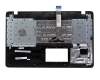 Tastatur (FR) schwarz/schwarz - ohne Touchpad für Asus F751LD