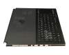 V161162BK1 GR Original Sunrex Tastatur inkl. Topcase DE (deutsch) schwarz/schwarz mit Backlight