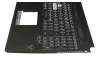 V170762FE1 GR Original Sunrex Tastatur inkl. Topcase DE (deutsch) schwarz/schwarz mit Backlight
