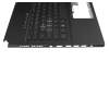 V172462AE1 GR Original Sunrex Tastatur inkl. Topcase DE (deutsch) schwarz/schwarz mit Backlight