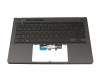V205526AE1 Original Sunrex Tastatur inkl. Topcase DE (deutsch) schwarz/schwarz mit Backlight