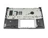 V218662AE1 GR Original Sunrex Tastatur inkl. Topcase DE (deutsch) schwarz/schwarz mit Backlight