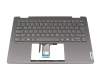 V222320AK3-GR Original Sunrex Tastatur inkl. Topcase DE (deutsch) grau/grau mit Backlight