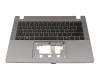 VP03P_B40BWL Original Acer Tastatur inkl. Topcase DE (deutsch) schwarz/grau mit Backlight